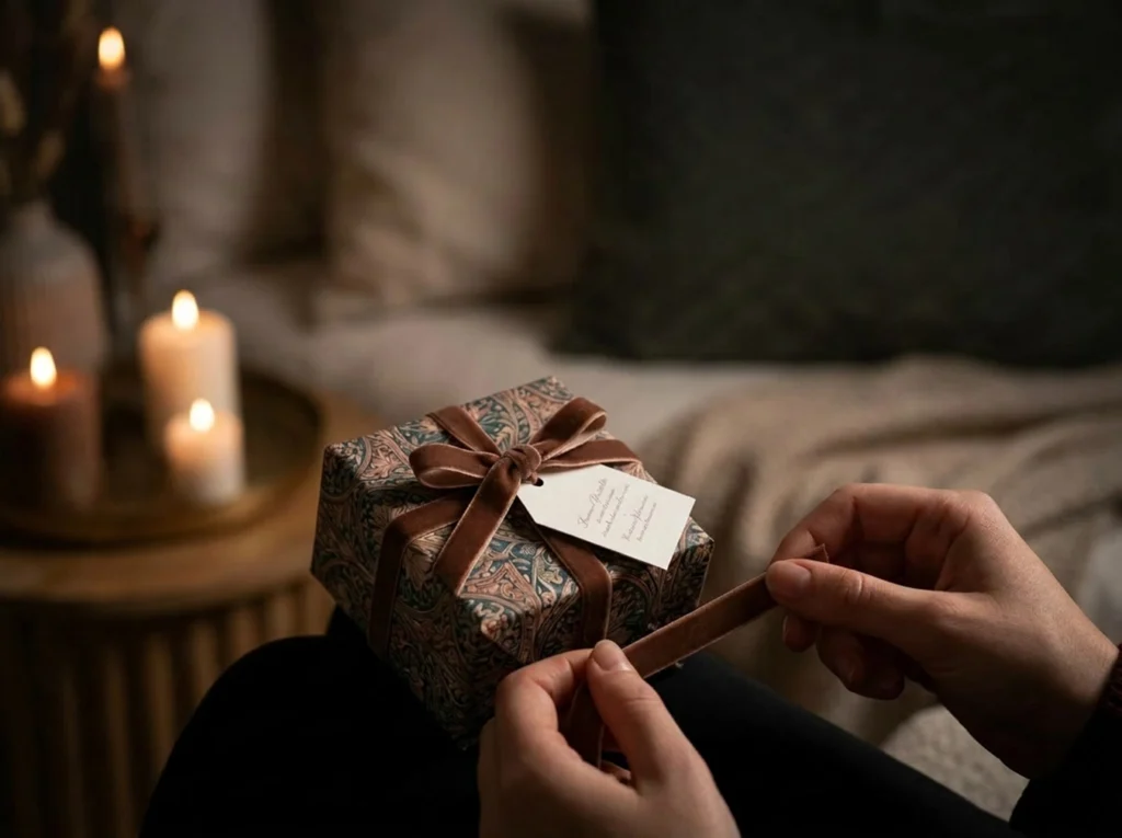 Confezione regalo con gioiello su misura preparata per una sorpresa speciale