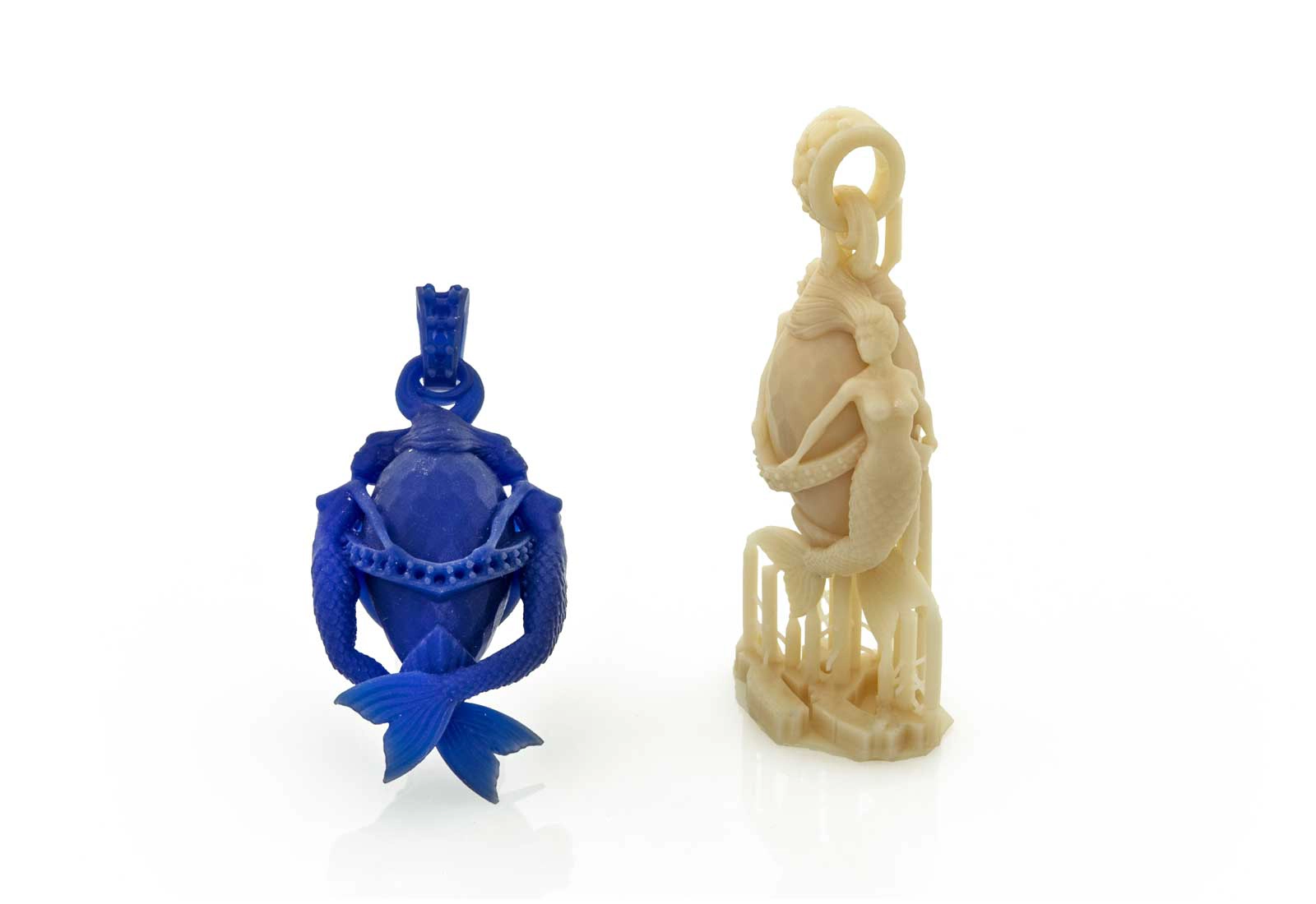 Resin prototype of the Le Sirene jewellery made using 3D printing