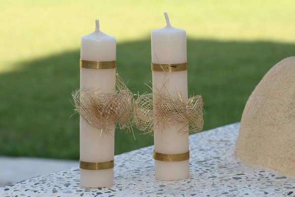 Symbolic unity candle ceremony for a wedding