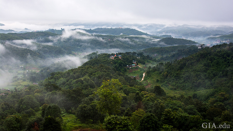 Paesaggio nei pressi di Mogok