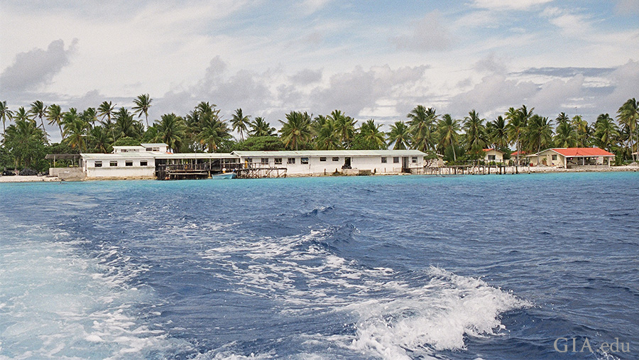 Laguna della Polinesia francese per allevamenti di perle